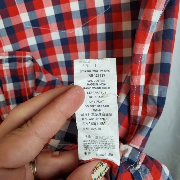 California Dream Who.A.U vintage style cut-off button up lumberjack Jill sz L - Picture 6 of 9